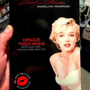 Marilyn Monroe Black opaque thigh highs